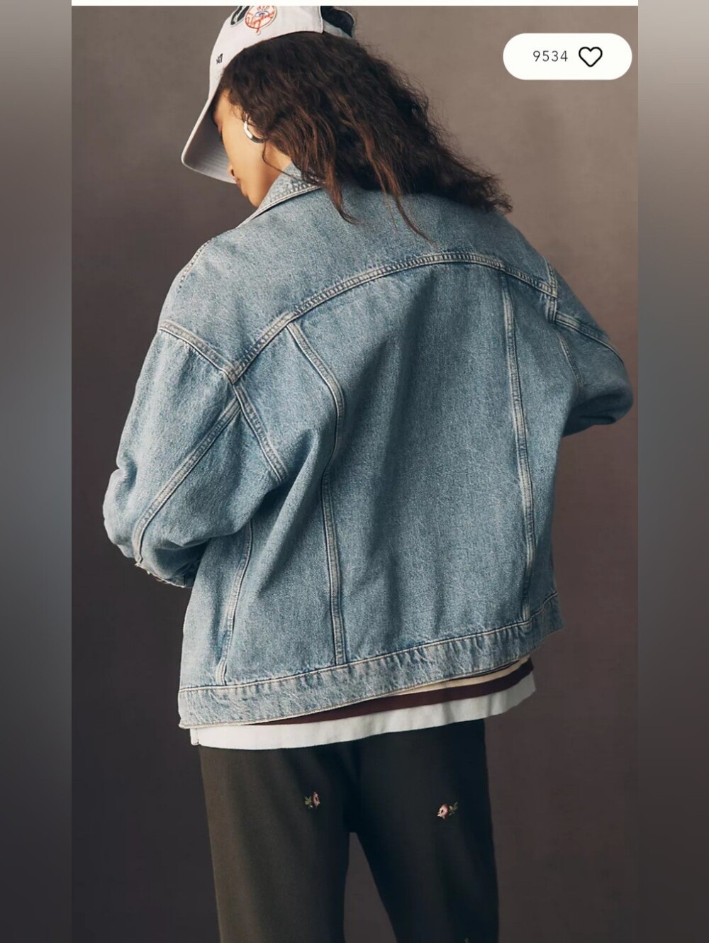Pilcro Light Blue Oversized Denim Jacket - Picture 2 of 11